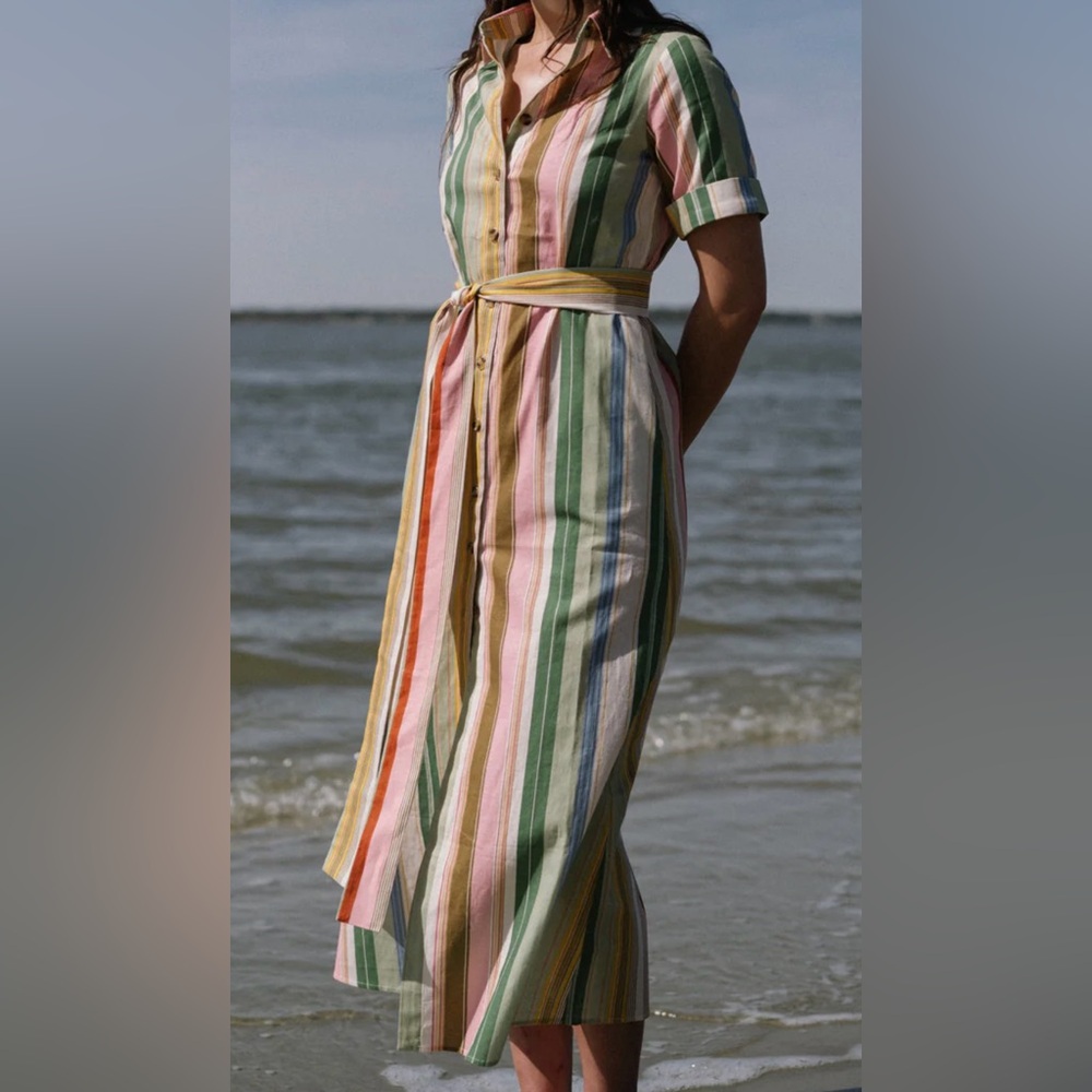 Parterre Banks Dress in Dolce Vita Stripe Midi Dress